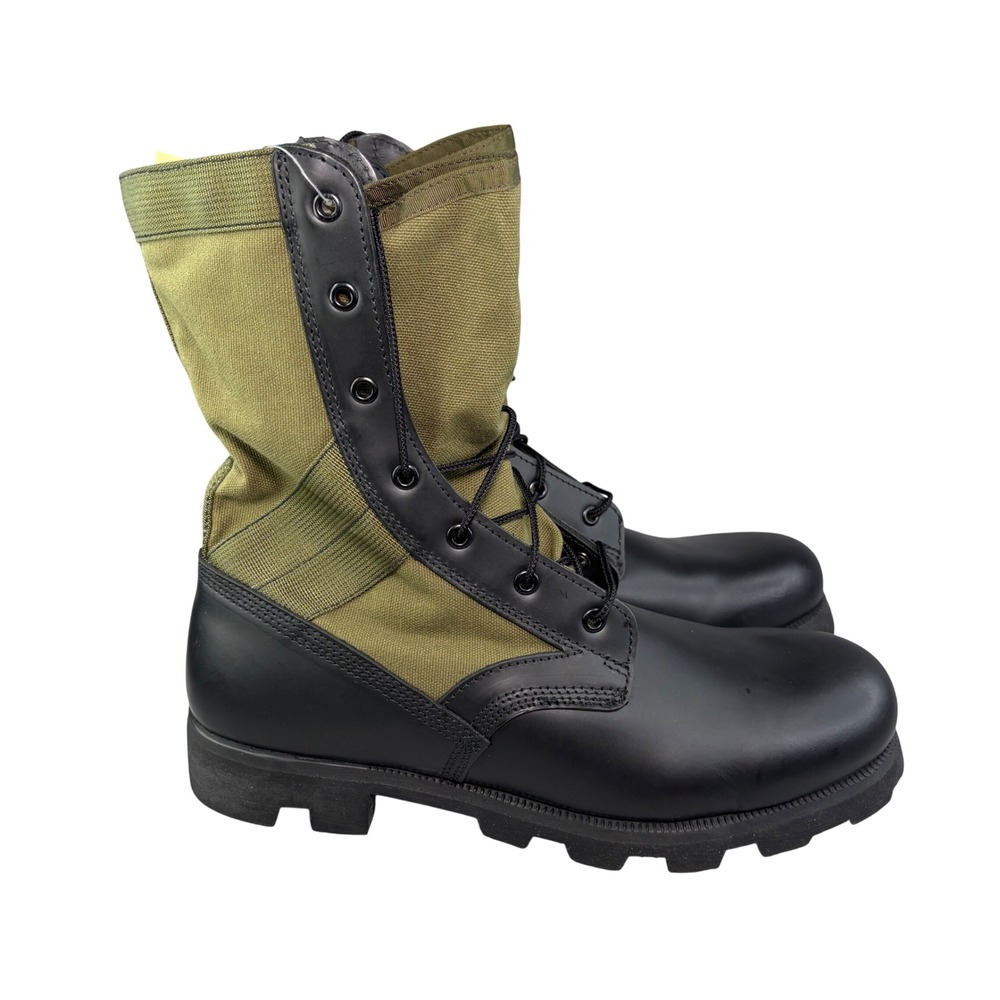 Altama 8852 Military Combat Boots Men's 10R Black Olive Green Leather Canvas